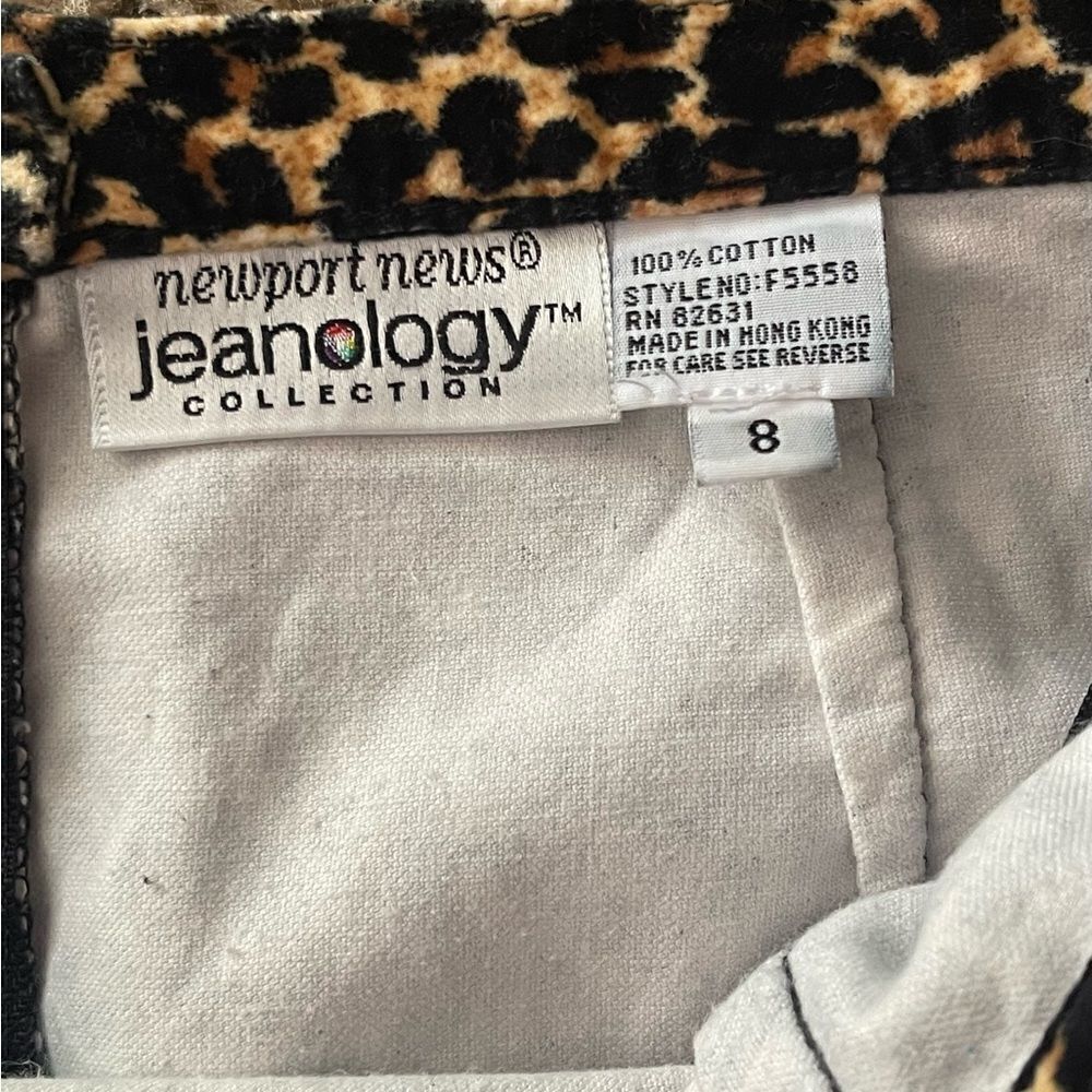 Vintage Newport Jeanology Leopard High Waist Pencil Skirt Size 8 Animal Print - Picture 5 of 7